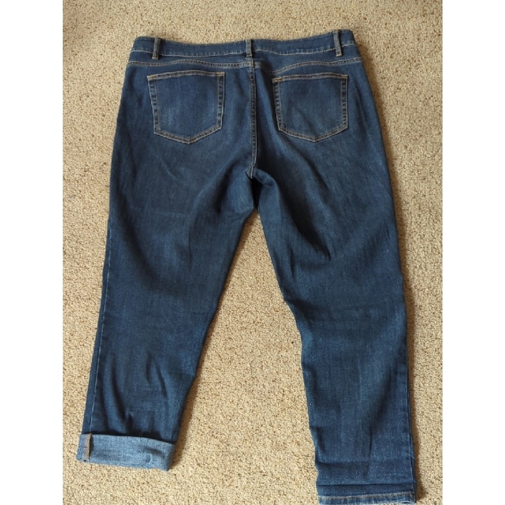 J Jill Authentic Fit Slim Ankle Jeans Women's Size 12 P Cute Rolled Up - Picture 5 of 7